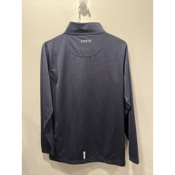 Men's Costa Long Sleeve 1/2 Zip Size Small Navy - Picture 5 of 6